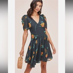 Astr the Label Asymmetrical Floral Dress sz XS